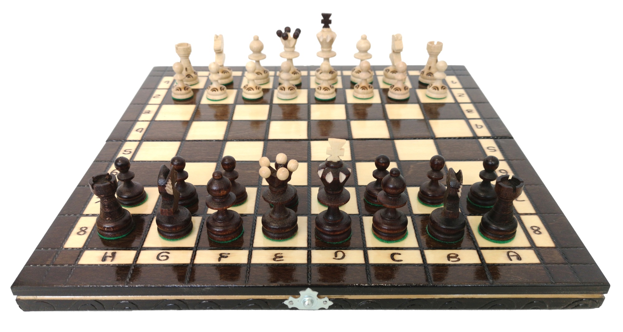Dřevěné šachy 34 x 34 cm