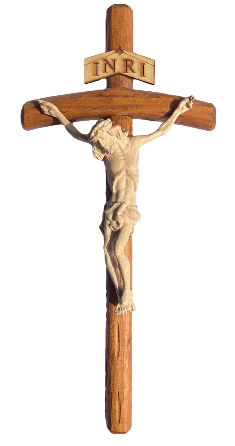 Dřevěný kříž s Ježíšem