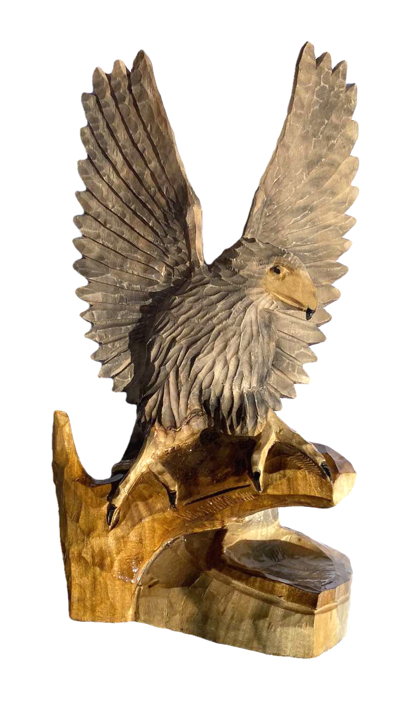 Dřevěná socha orla typ3 - 37x22cm