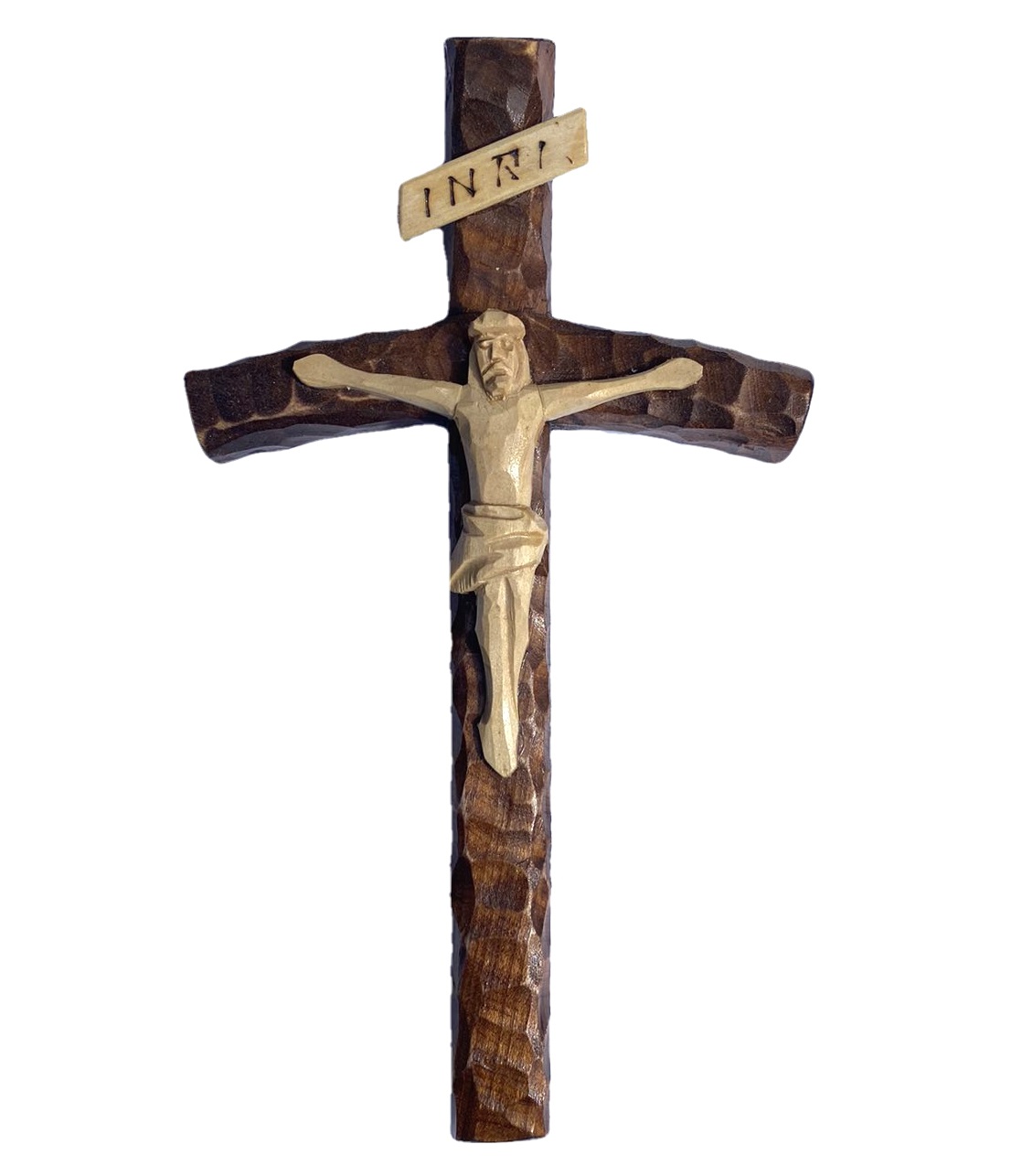 Kříž s Ježíšem tmavý 15x24cm