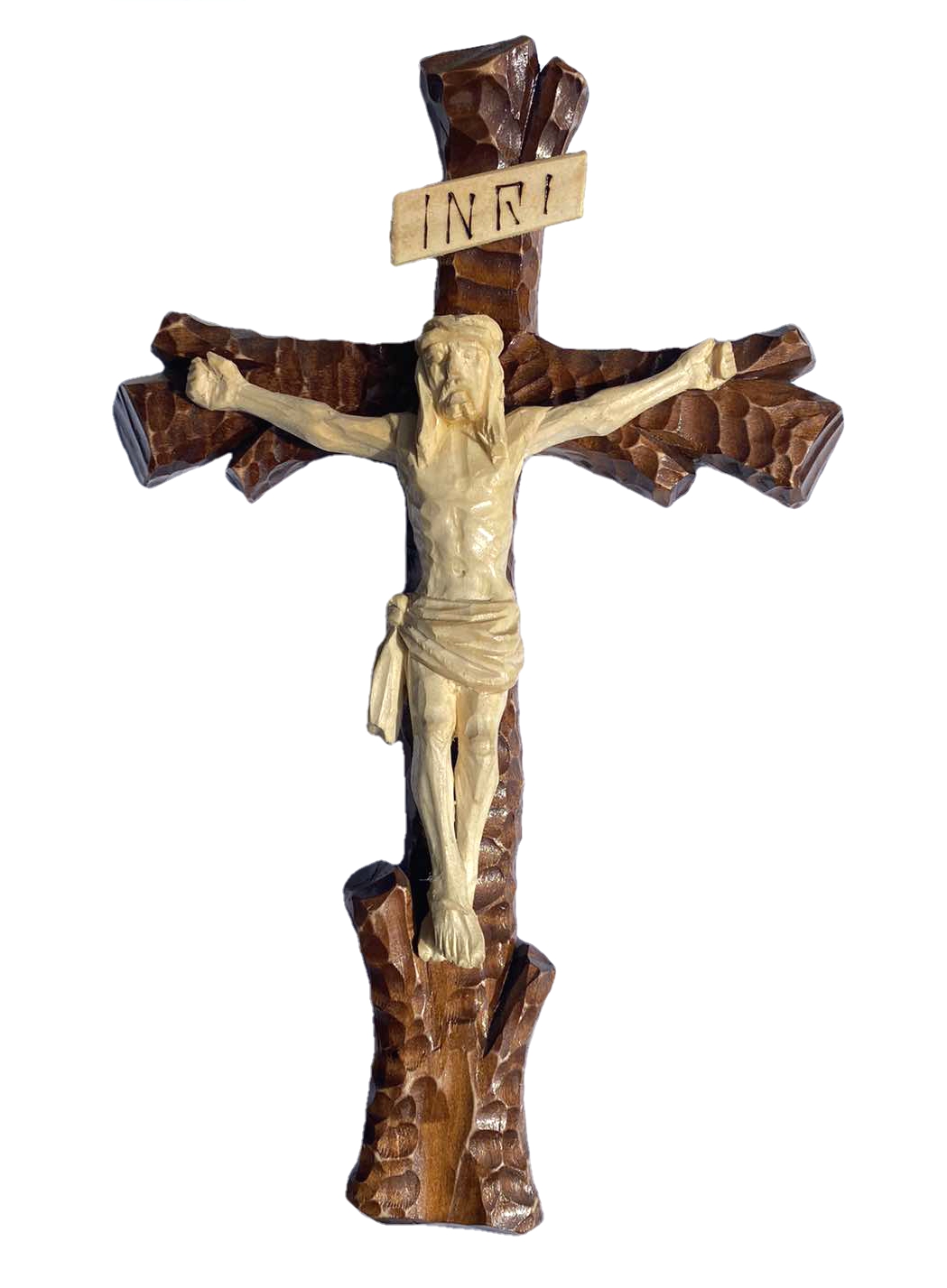 Kříž s Ježíšem tmavý 2 15x24cm