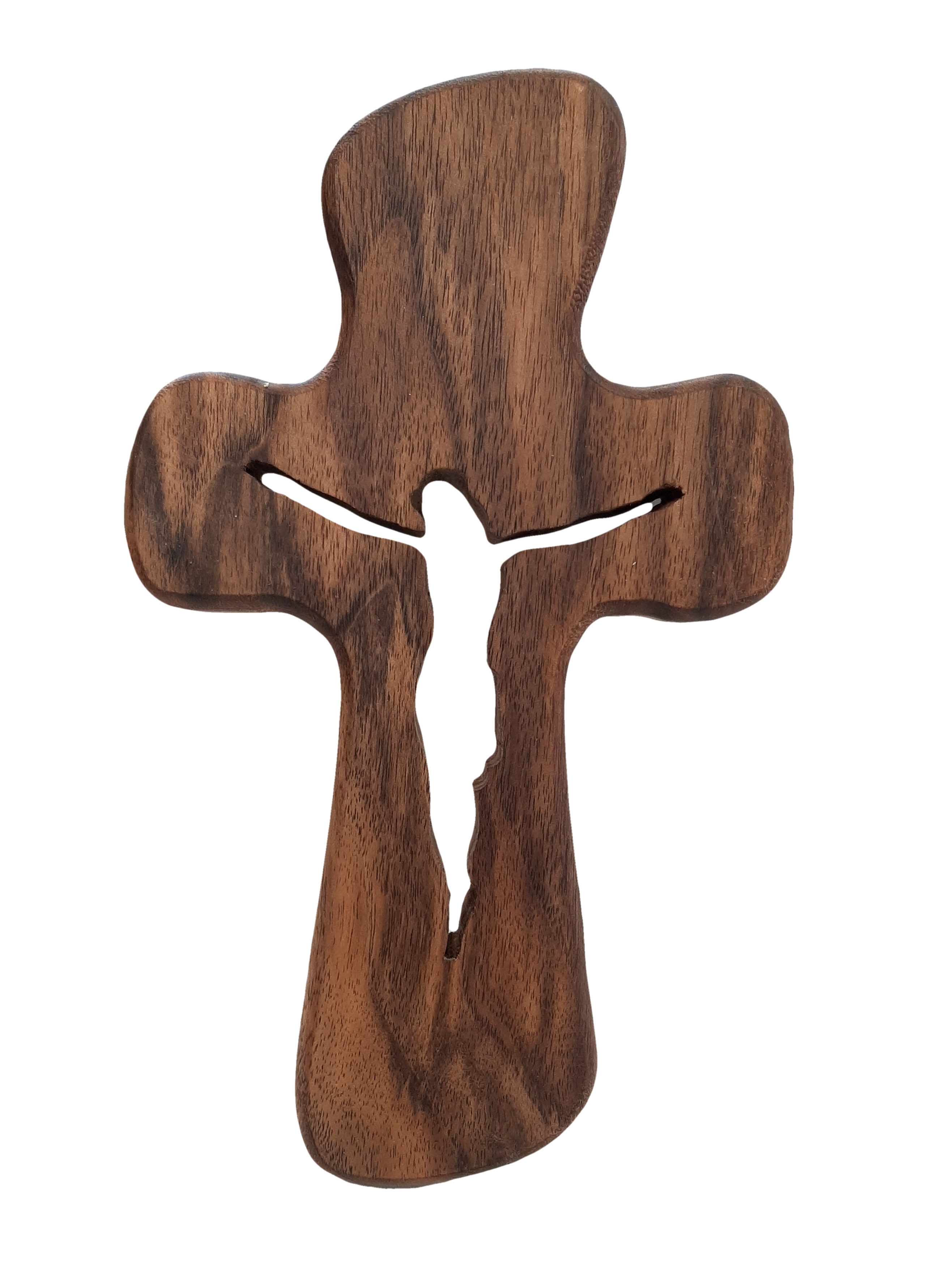 Křížek z ořechového dřeva 26x15 cm