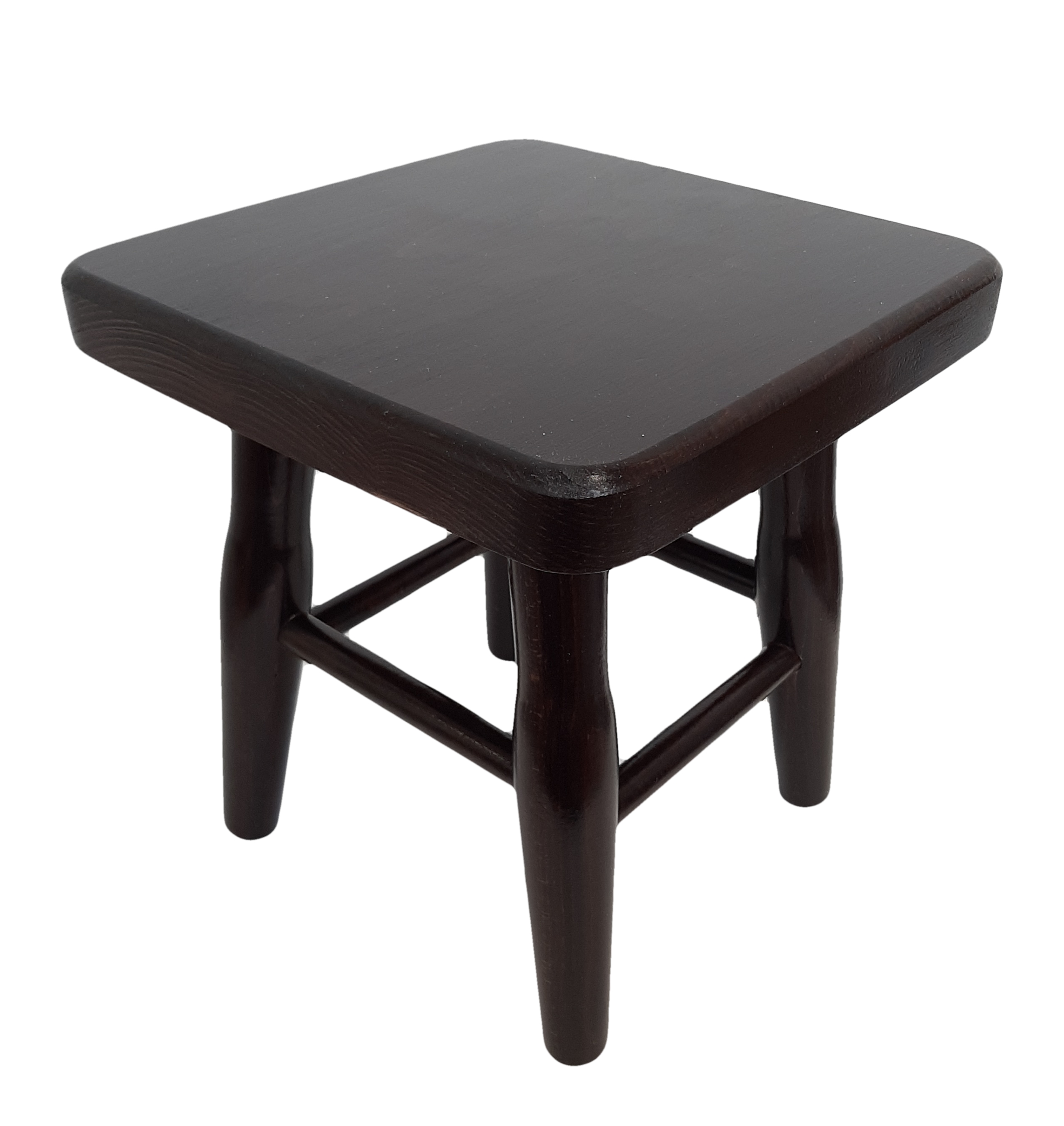 Dřevěný stolek z bukového dřeva tmavý 30x30x32