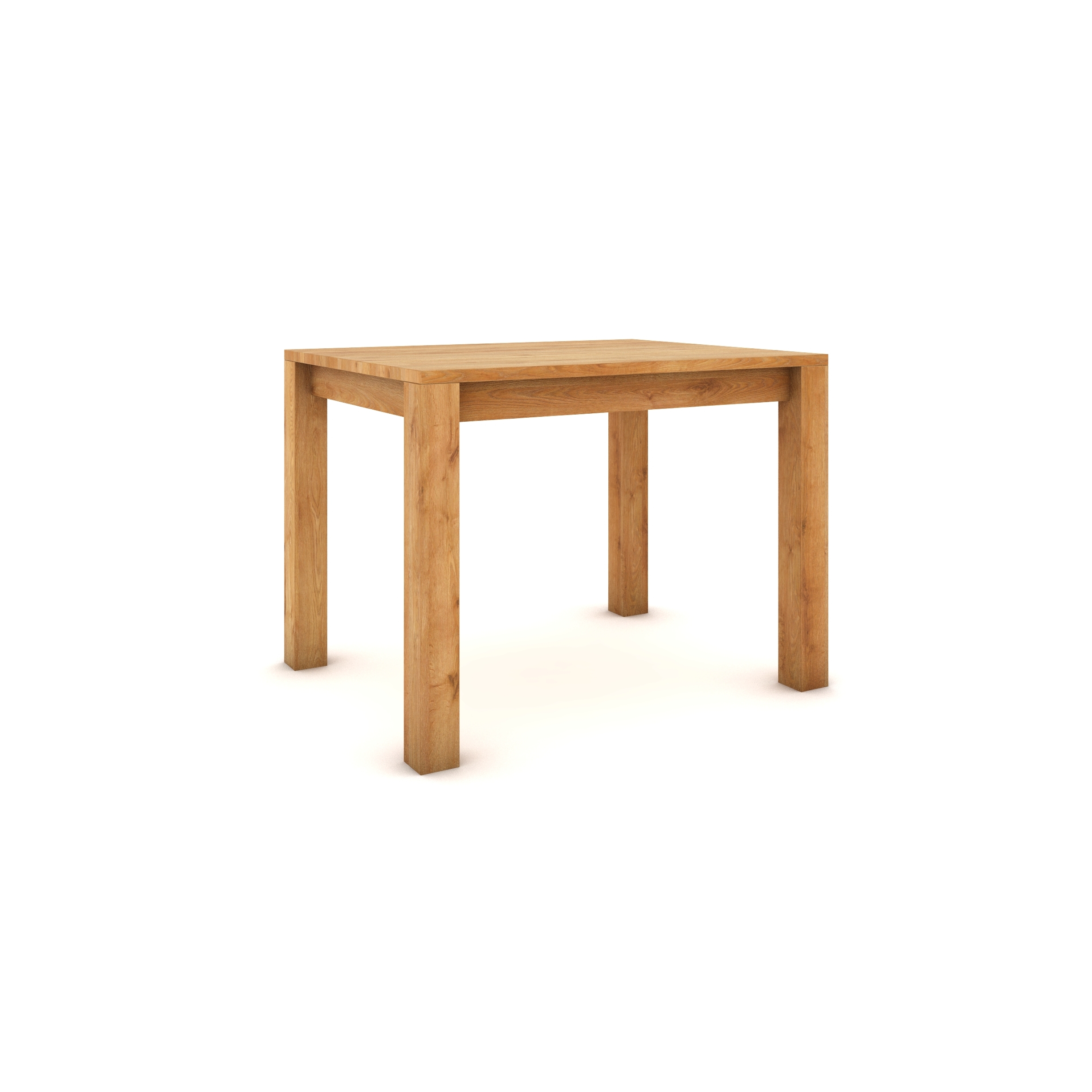 Dubový stůl 100 x 80 cm , přírodní, hedvábně polomatný