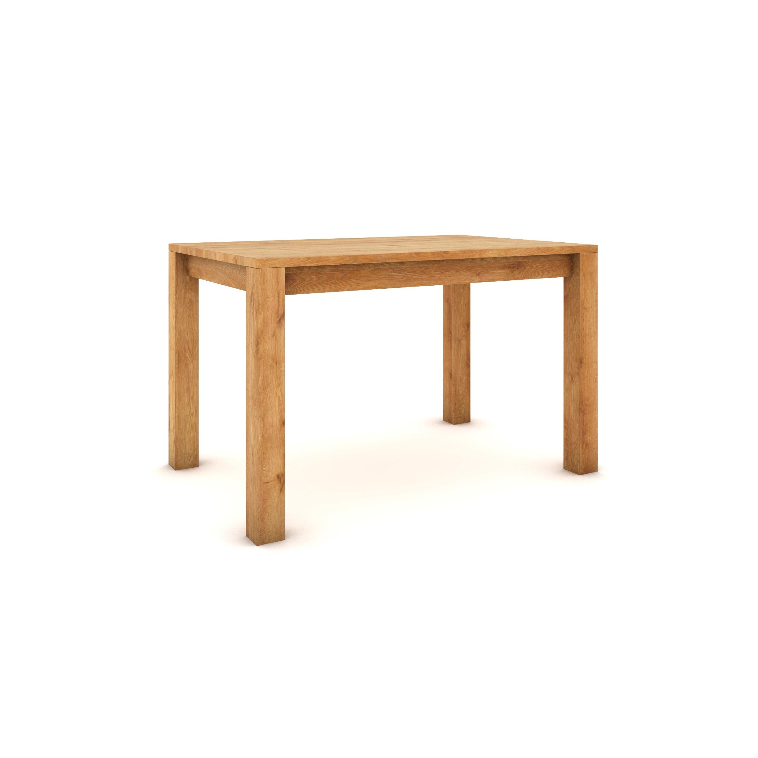 Dubový stůl 120 x 80 cm , přírodní, hedvábně polomatný
