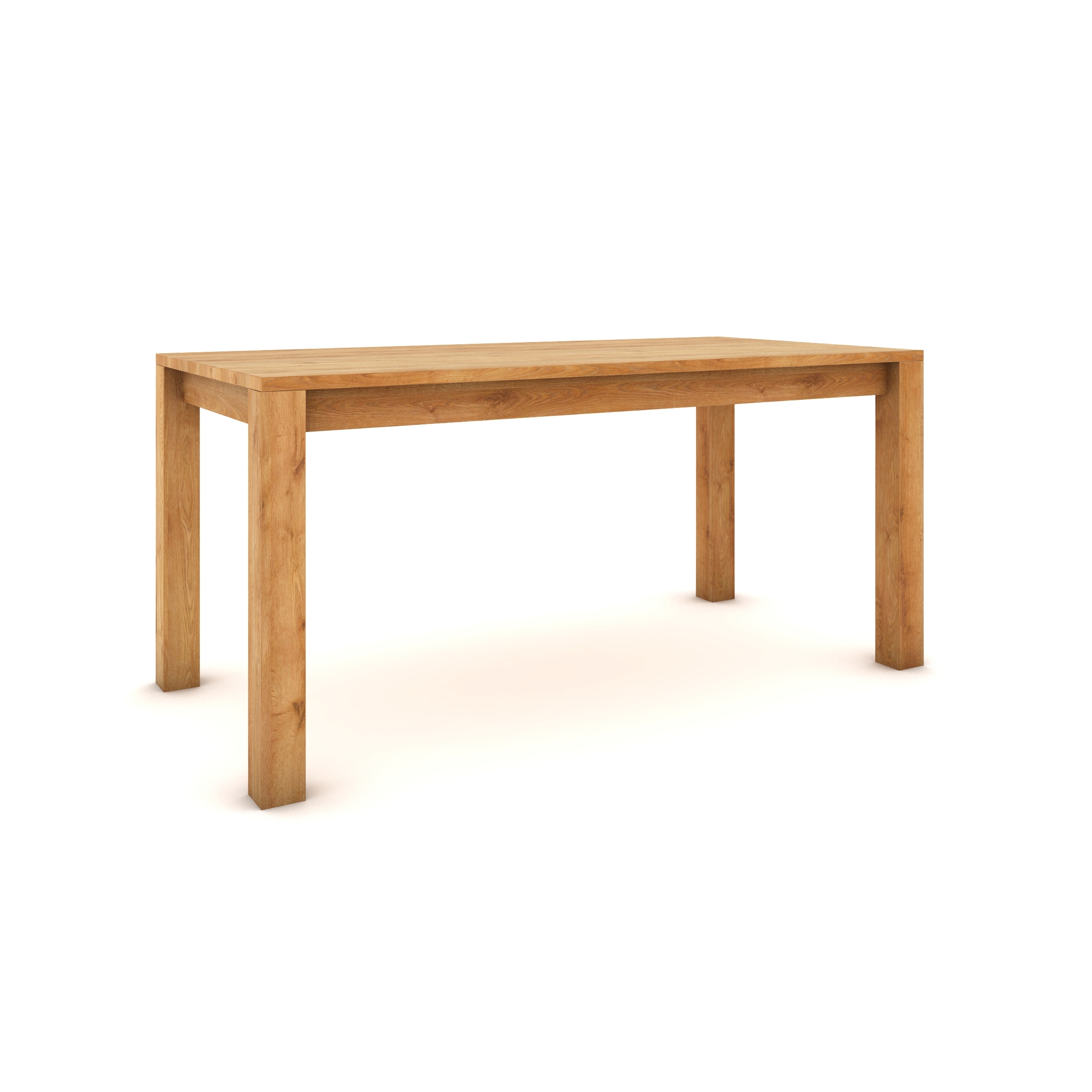 Dubový stůl 160 x 80 cm , přírodní, hedvábně polomatný