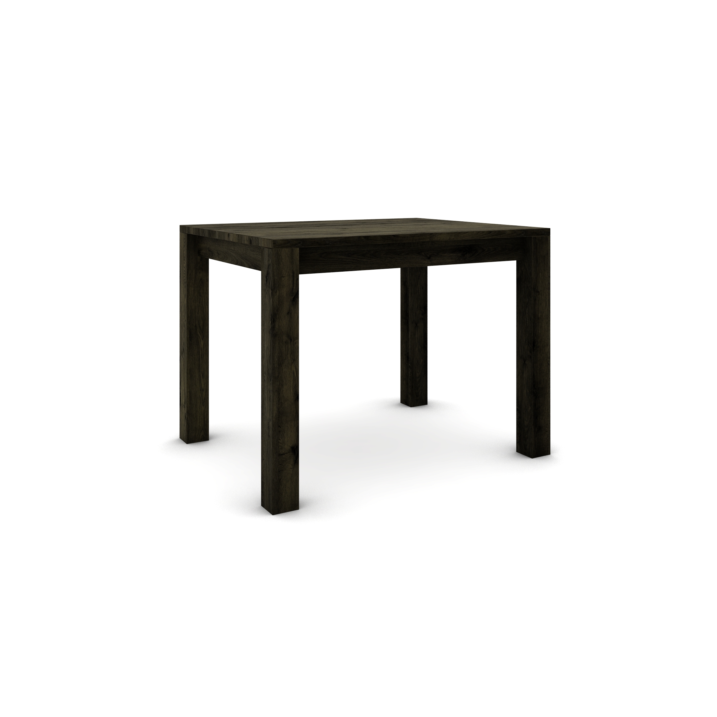 Dubový stůl 100 x 80 cm , černý se stříbrným efektem
