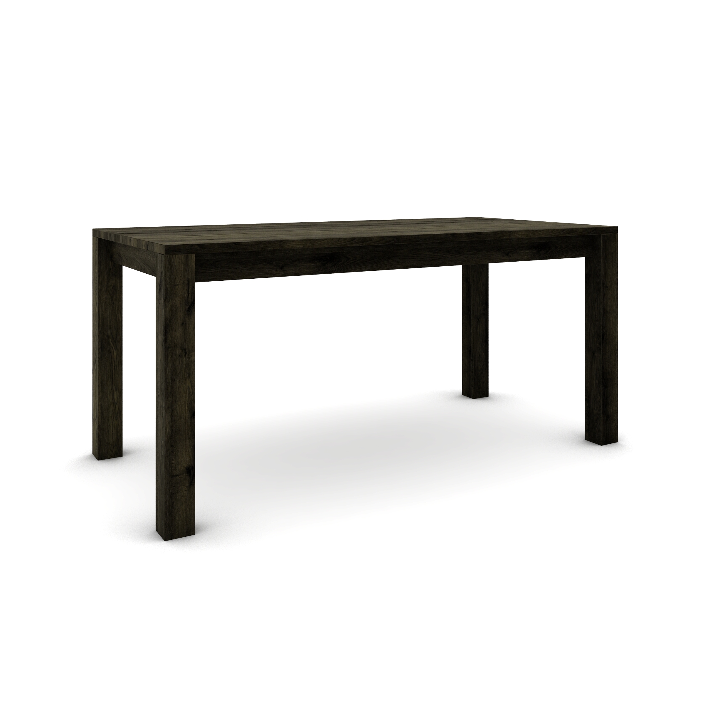 Dubový stůl 160 x 80 cm , černý se stříbrným efektem