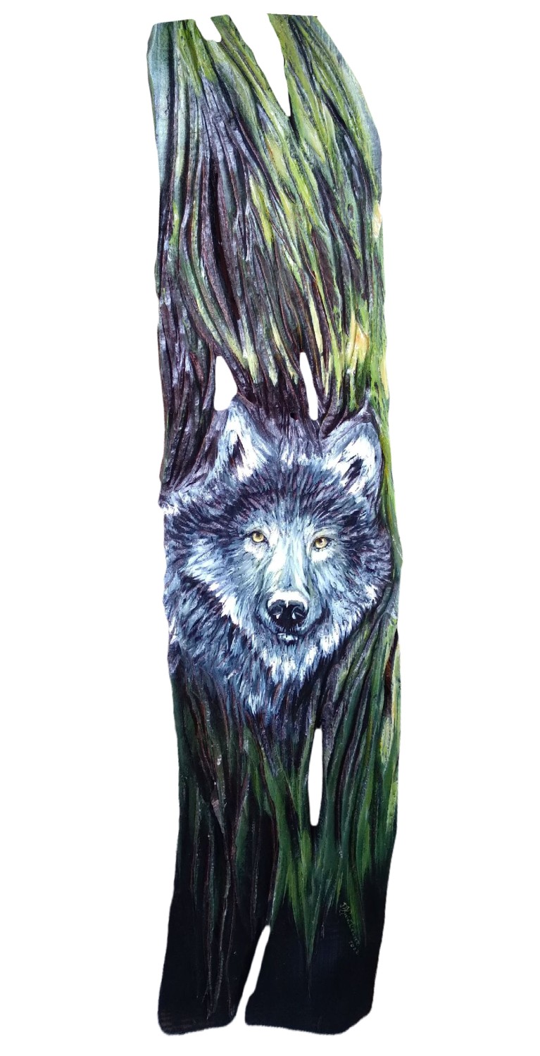 Dřevěný obraz Vlk G