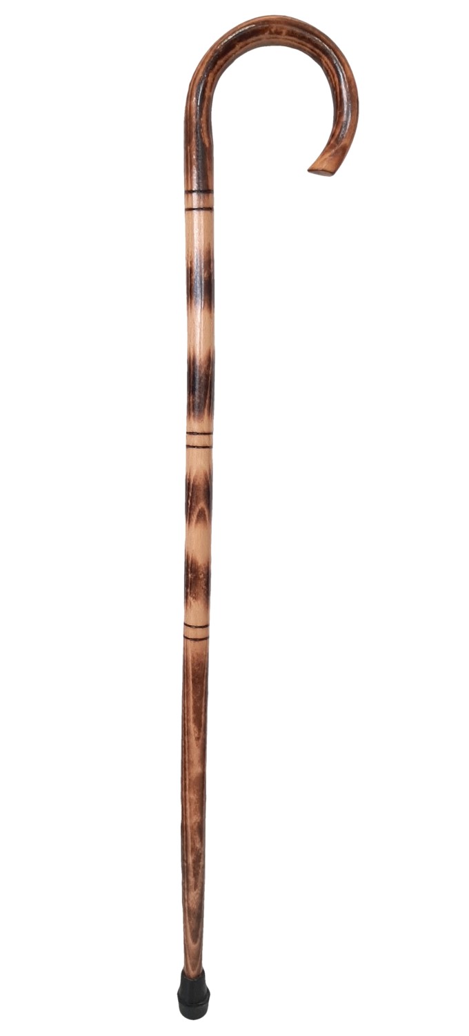 Dřevěná vycházková hůl - zdobená