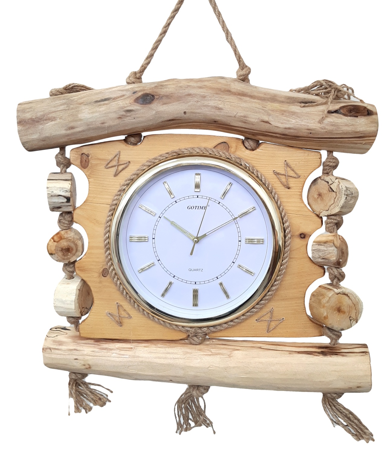 Dřevěné hodiny 55 x 50 cm