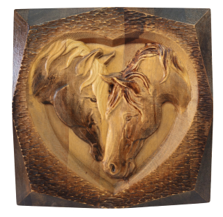 Obraz koně v srdci 40 x 40 cm
