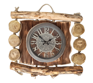 Dřevěné hodiny 55 x 45 cm