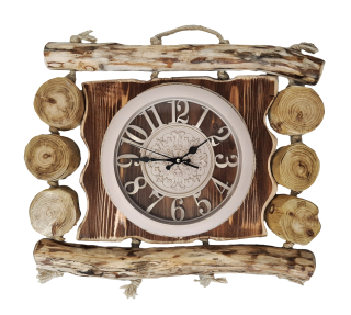 Dřevěné hodiny 50 x 44 cm