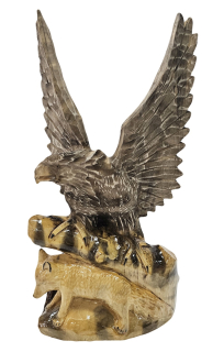 Dřevěná socha orla 36 x 19 cm