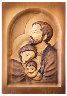 Vyřezávaný obraz svaté rodiny 25 x 35 cm