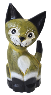 Dřevěná socha "kočka"
