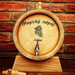 Ručně vyrobený dřevěný sud z dubu Magický nápoj s kohoutkem a podstavcem