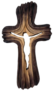 Dřevěný křížek malý 15x25cm