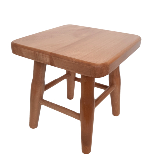 Dřevěný stolek z bukového dřeva světlý 30x30x32