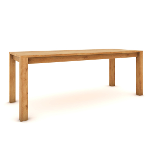 Dubový stůl 200 x 80 cm , přírodní, hedvábně polomatný