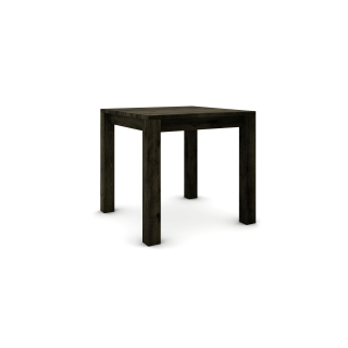 Dubový stůl 80 x 80 cm , černý se stříbrným efektem