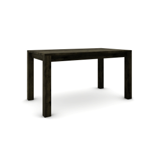 Dubový stůl 140 x 80 cm , černý se stříbrným efektem