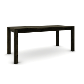 Dubový stůl 180 x 80 cm , černý se stříbrným efektem