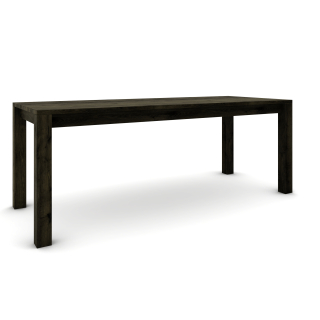 Dubový stůl 200 x 80 cm , černý se stříbrným efektem