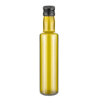 Skleněná láhev DORICA 250 ml olivová se zátkou