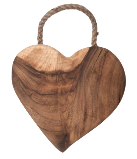 Dřevěné srdce pro zavěšení 19 x 19 cm