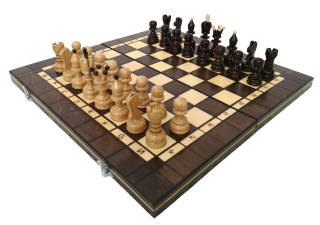 Dřevěné šachy 42,5 x 42,5 cm