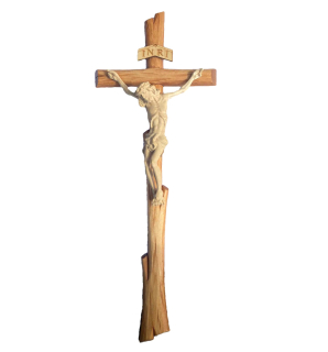 Dřevěný kříž Ježíše INRI 12x28cm